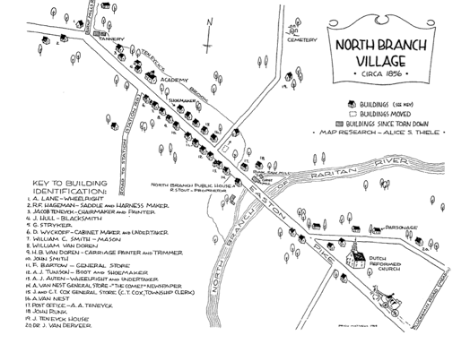 North Branch Village circa 1856